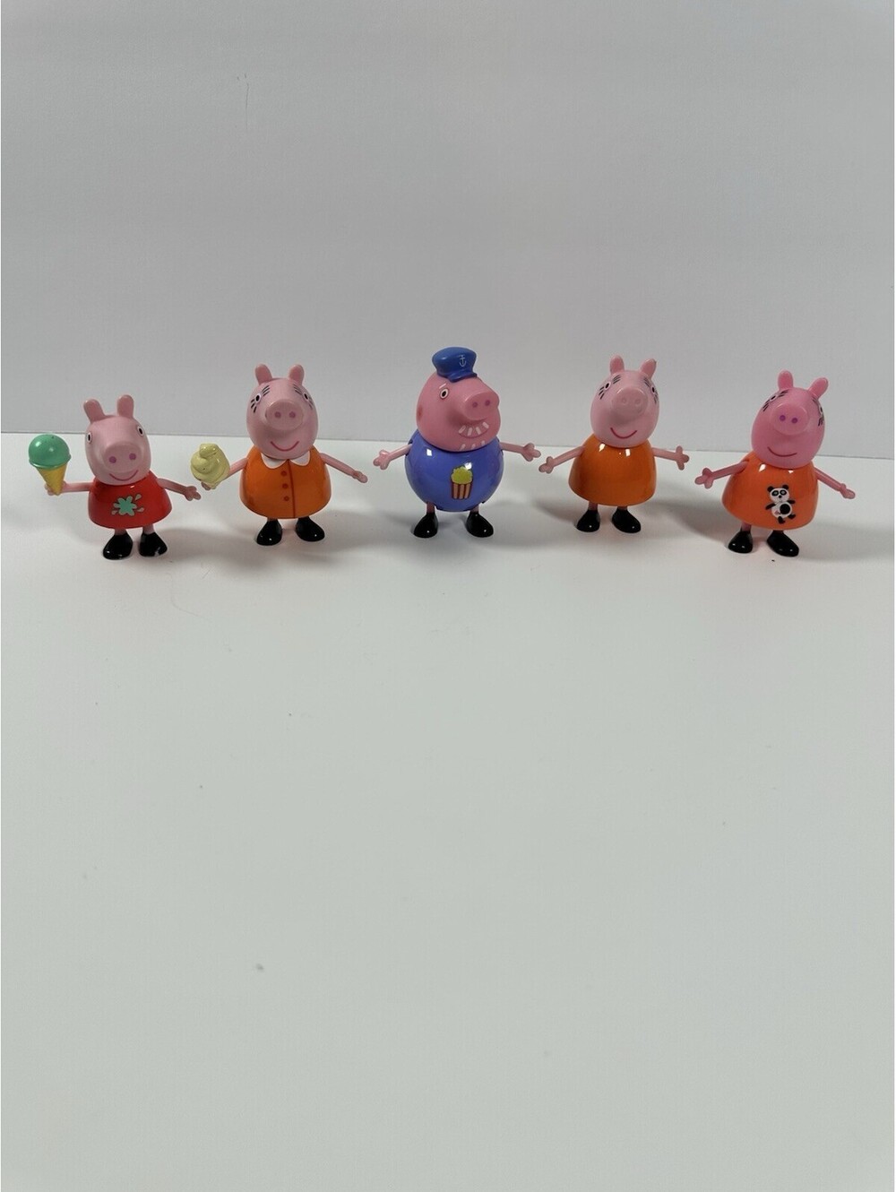 Lot Of 5 Peppa Pig Figures Including Grandpa Pig